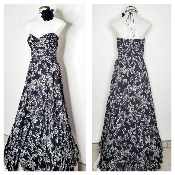 Parker | 100% Silk Tamara Sweetheart Neck Strapless Maxi Gown Dress - Picture 12 of 12